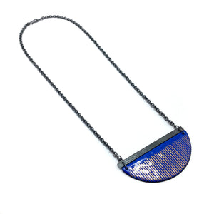Navy and Gold Enamel Necklace-Necklaces-Jenne Rayburn-Pistachios