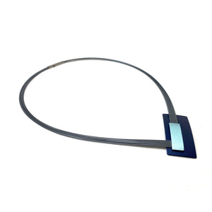 Navy and Light Blue Layered V Necklace-Necklaces-Ursula Muller-Pistachios