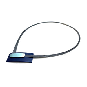 Navy and Light Blue Layered V Necklace-Necklaces-Ursula Muller-Pistachios