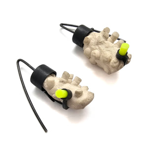 Neon Yellow Mouse Earrings-Earrings-Mélanie Denis-Pistachios