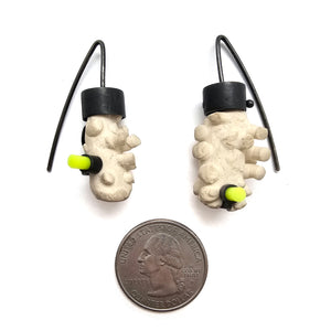 Neon Yellow Mouse Earrings-Earrings-Mélanie Denis-Pistachios