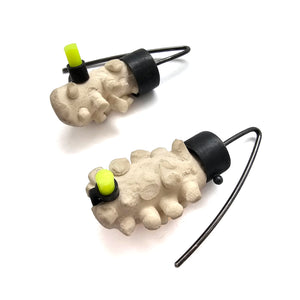 Neon Yellow Mouse Earrings-Earrings-Mélanie Denis-Pistachios