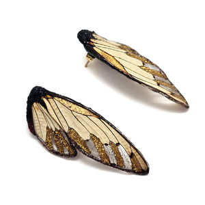 Neutral Wing Earrings-Earrings-Märta Mattsson-Pistachios