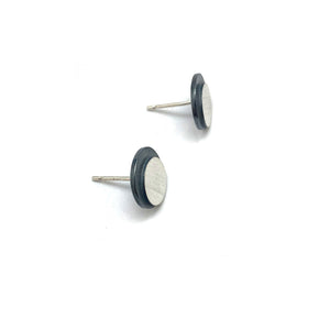 Offset Circle Studs - Large-Earrings-Heather Guidero-Pistachios