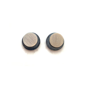 Offset Circle Studs - Large-Earrings-Heather Guidero-Pistachios