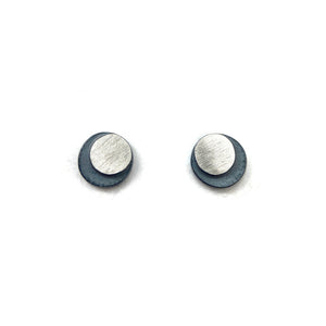 Offset Circle Studs - Medium-Earrings-Heather Guidero-Pistachios