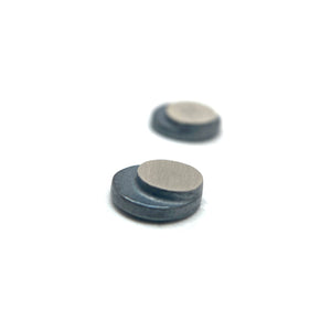 Offset Circle Studs - Medium-Earrings-Heather Guidero-Pistachios