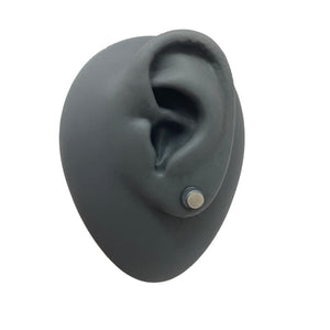 Offset Circle Studs - Medium-Earrings-Heather Guidero-Pistachios