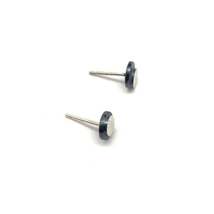 Offset Circle Studs - Medium-Earrings-Heather Guidero-Pistachios