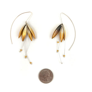 Ombré Leaf Earrings-Earrings-Marcin Tyminski-Pistachios