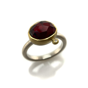 One of a Kind Rhodolite Garnet Ring