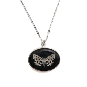 Onyx Butterfly Pendant-Necklaces-Kelly Jean Conroy-Pistachios
