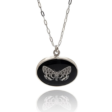 Onyx Butterfly Pendant