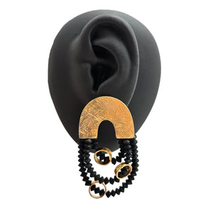 Onyx Chain Arches-Earrings-Heather Guidero-Pistachios