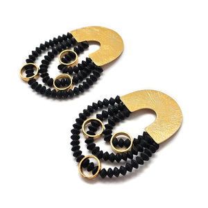 Onyx Chain Arches-Earrings-Heather Guidero-Pistachios