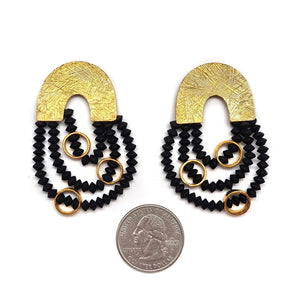 Onyx Chain Arches-Earrings-Heather Guidero-Pistachios