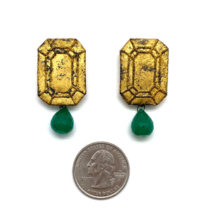 Onyx and Gold Earrings-Earrings-So Young Park-Pistachios