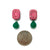 Onyx and Pink Earrings-Earrings-So Young Park-Pistachios
