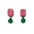 Onyx and Pink Earrings-Earrings-So Young Park-Pistachios