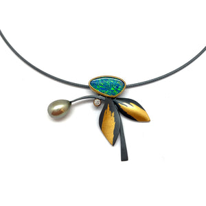 Opal Breeze Pendant Necklace-Necklaces-Judith Neugebauer-Pistachios