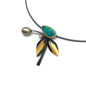 Opal Breeze Pendant Necklace-Necklaces-Judith Neugebauer-Pistachios