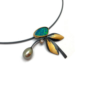 Opal Breeze Pendant Necklace-Necklaces-Judith Neugebauer-Pistachios
