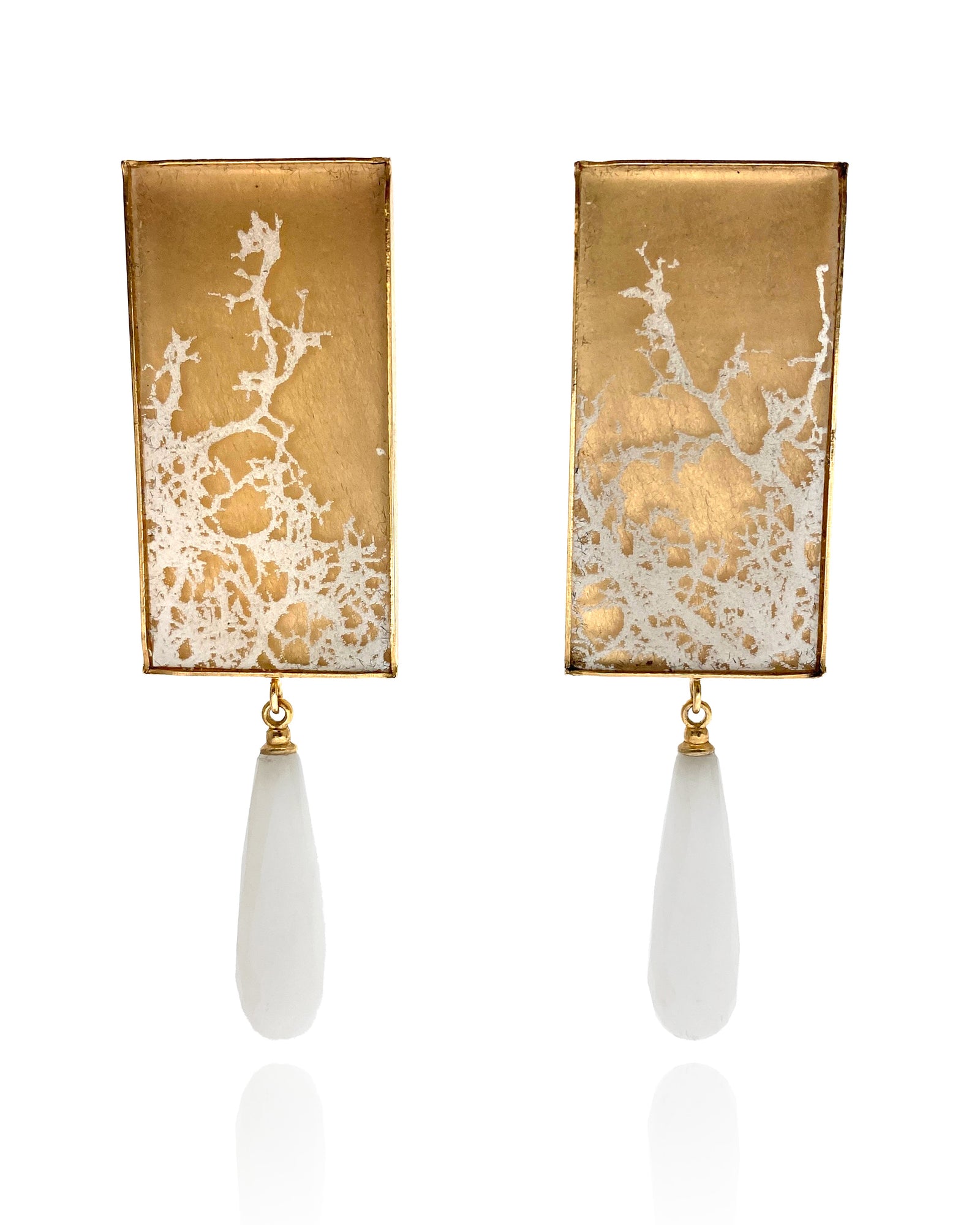 Opalized Chalcedony Earrings-Rings-Anna Bankuti-Pistachios