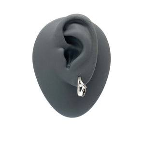 Open Faced CZ Huggie Earrings-Earrings-Olaf Sagner-Pistachios