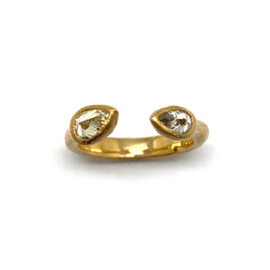 Open Faced Diamond Ring-Rings-Todd Pownell-Pistachios