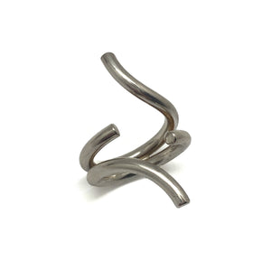 Open Faced Silver Ring-Rings-Fritz Heiring-Pistachios