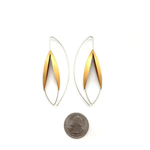 Open Gold Petal Earrings-Earrings-Marcin Tyminski-Pistachios