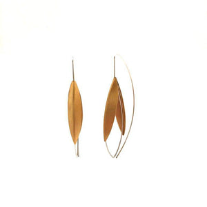 Open Gold Petal Earrings-Earrings-Marcin Tyminski-Pistachios