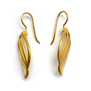 Open Gold Vermeil Wing Earrings-Earrings-Manuela Carl-Pistachios