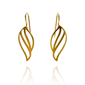 Open Gold Vermeil Wing Earrings-Earrings-Manuela Carl-Pistachios