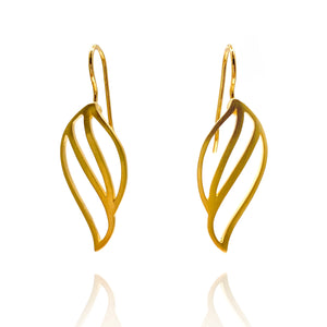 Open Gold Vermeil Wing Earrings-Earrings-Manuela Carl-Pistachios