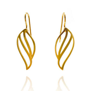 Open Gold Vermeil Wing Earrings