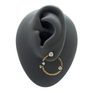 Open Hoop Diamond Earrings