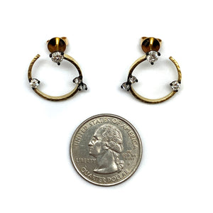 Open Hoop Diamond Earrings