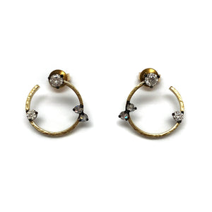 Open Hoop Diamond Earrings