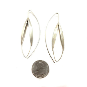 Open Silver Petal Earrings-Earrings-Marcin Tyminski-Pistachios