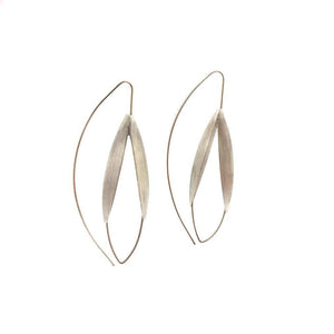 Open Silver Petal Earrings-Earrings-Marcin Tyminski-Pistachios