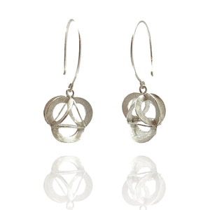 Open Silver Petal Orb Drops-Earrings-Veronika Majewska-Pistachios