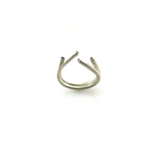 Open Sterling Silver Ring-Rings-Veronika Majewska-6.5-Pistachios