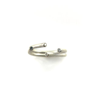 Open Sterling Silver Ring-Rings-Veronika Majewska-6.5-Pistachios