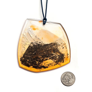 Orange Acrylic & Gallium Necklace-Necklaces-Yookyung Song-Pistachios