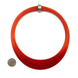 Orange Brushstroke Necklace-Necklaces-Eve Balashova-Pistachios