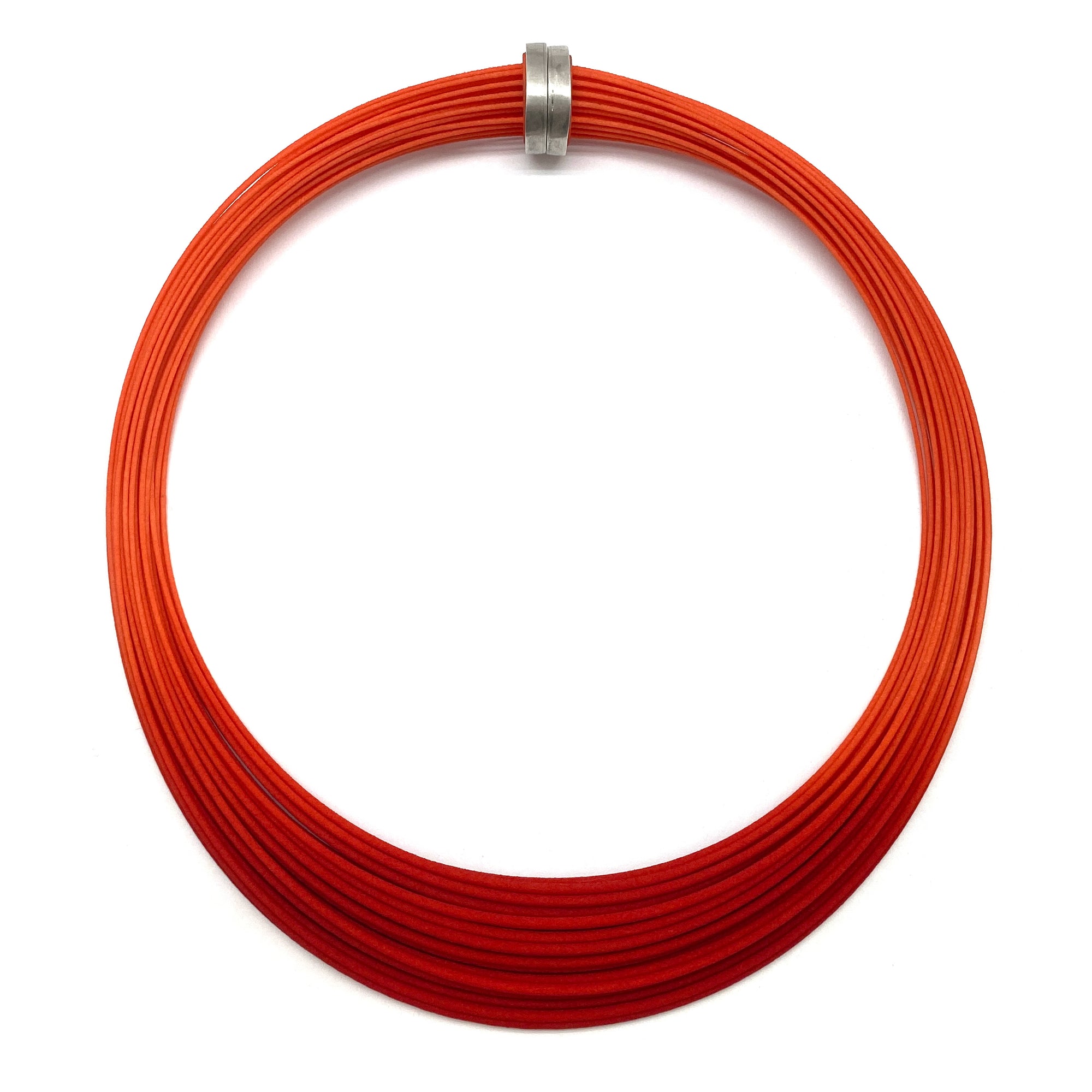 Orange Brushstroke Necklace-Necklaces-Eve Balashova-Pistachios