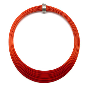 Orange Brushstroke Necklace-Necklaces-Eve Balashova-Pistachios