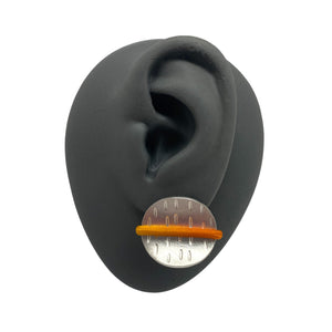Orange Elastic Sterling Silver Earrings-Earrings-Gilly Langton-Pistachios