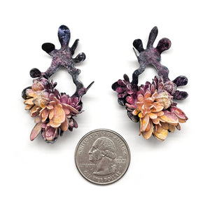 Orange Flora Curiosa Earrings-Earrings-Hanna Liljenberg-Pistachios
